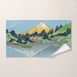 Hokusai - Mount Fuji Reflects in Lake Kawaguchi Bath Towel Set