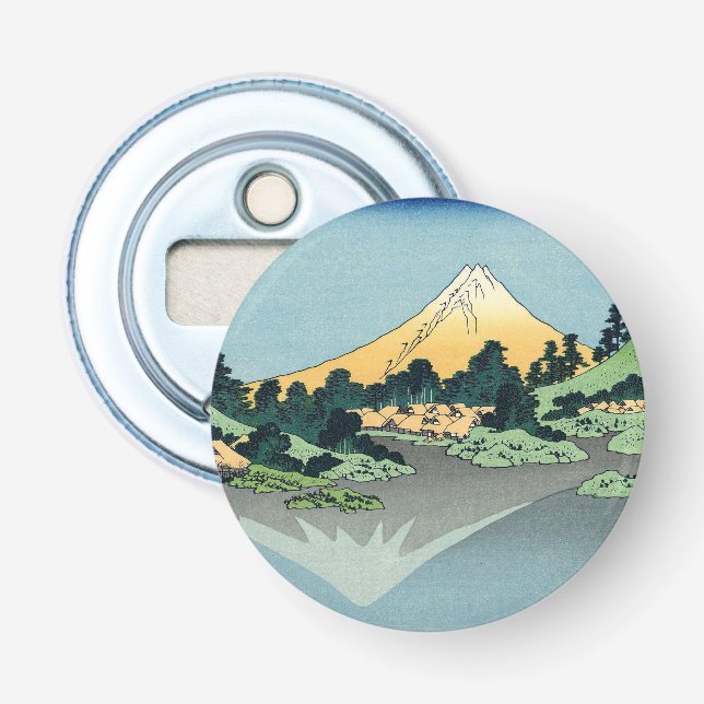 Hokusai Mount Fuji reflects in Lake Kawaguchi   Bottle Opener (Front)