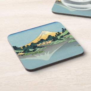 Hokusai Mount Fuji reflects in Lake Kawaguchi     Coaster