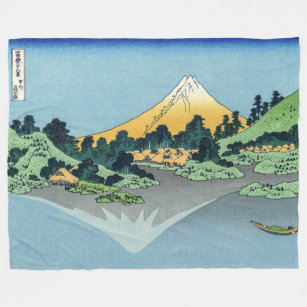 Hokusai - Mount Fuji Reflects in Lake Kawaguchi Fleece Blanket