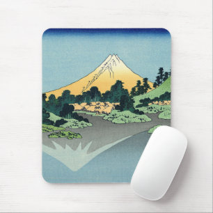 Hokusai Mount Fuji reflects in Lake Kawaguchi Mouse Pad