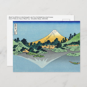 Hokusai - Mount Fuji Reflects in Lake Kawaguchi Postcard