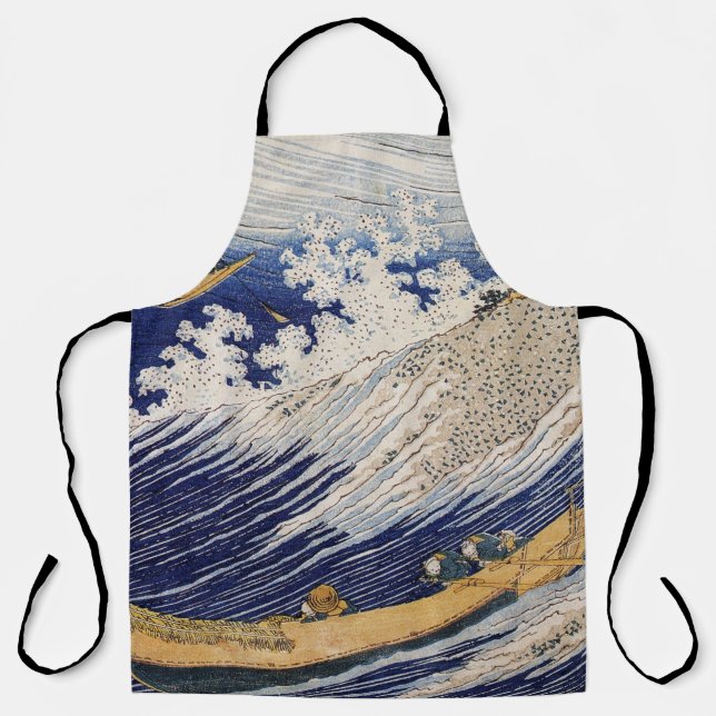 Hokusai Ocean Waves Sea Boats Apron (Front)