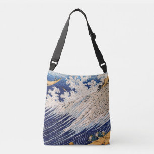 Hokusai Ocean Waves Sea Boats Crossbody Bag