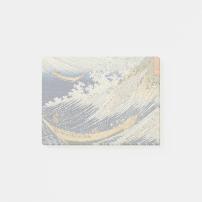 Hokusai Ocean Waves Sea Boats Post-it Notes (Front)