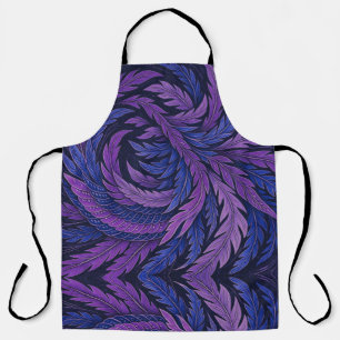 Hokusai Phoenix Apron Purple Japanese Art Feathe