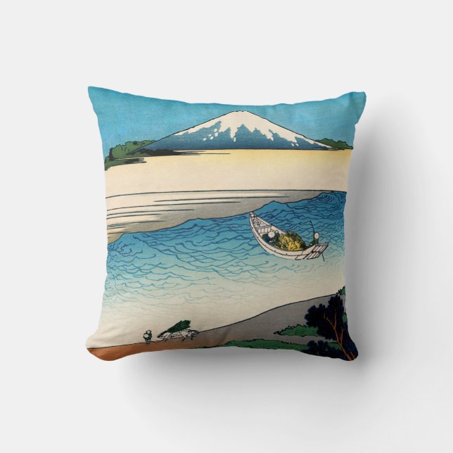 Hokusai - Tama river in the Musashi province Cushion (Front)