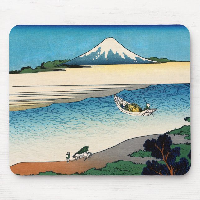 Hokusai - Tama river in the Musashi province Mouse Pad (Front)