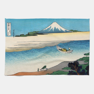 Hokusai - Tama river in the Musashi province Tea Towel