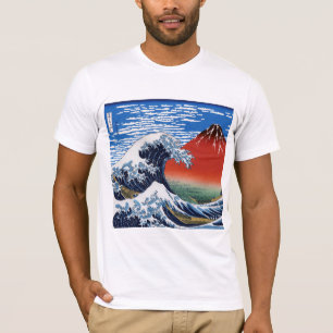 Hokusai"The Great Wave"&"Fine Wind, Clear Morning" T-Shirt