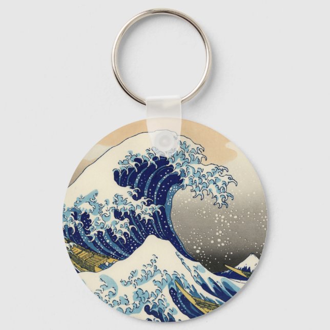 Hokusai The Great Wave Key Chain (Front)