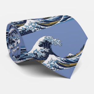 Hokusai , The Great Wave of Kanagawa Tie