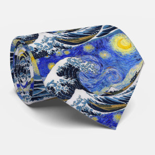 Hokusai , "The Great Wave off Kanagawa" + Gogh Tie