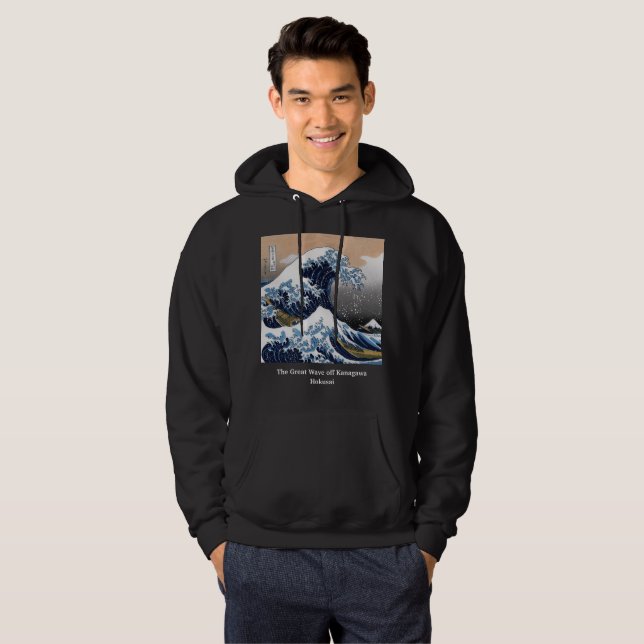 Hokusai , "The Great Wave off Kanagawa" Hoodie (Front Full)