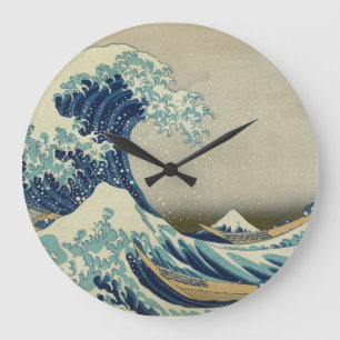 Hokusai - The Great Wave off Kanagawa Large Clock