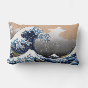 Hokusai , "The Great Wave off Kanagawa" Lumbar Cushion