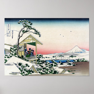 Hokusai, The Last Day of Little River Snow Poster