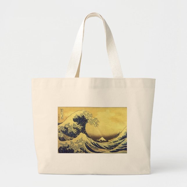 Hokusai -UKIYOE- Large Tote Bag (Front)