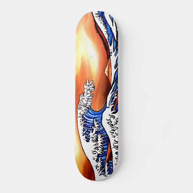 Hokusai Wave Skateboard (Front)