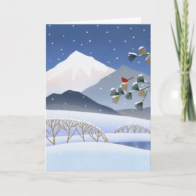 Hokusai - Winter Trees Card (Front)