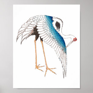 Hokusai's crane poster