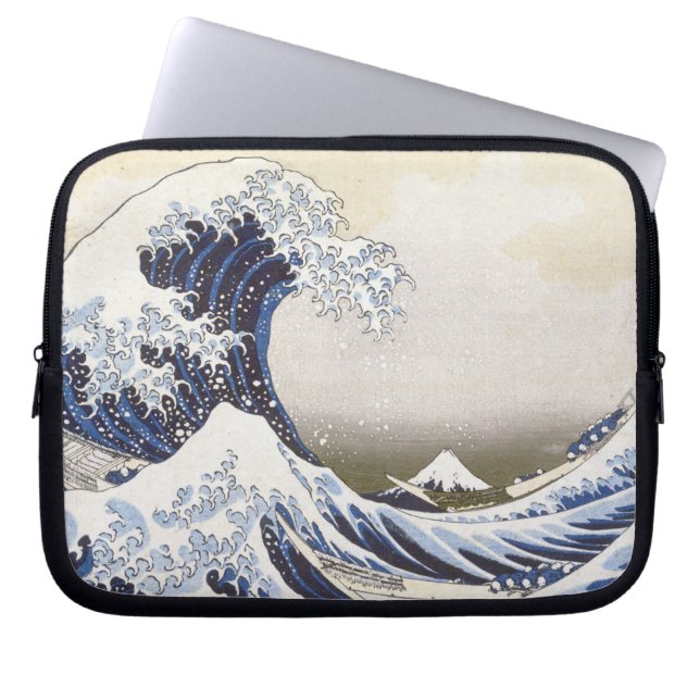Hokusai's Great Wave Laptop Sleeve (Front)