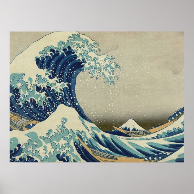 Hokusai's The Great Wave off Kanagawa Poster (Front)