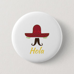 Hola 6 Cm Round Badge