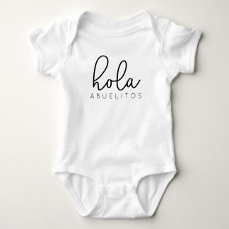 Hola Abuelitos Spanish Pregnancy Baby Announcement Baby Bodysuit
