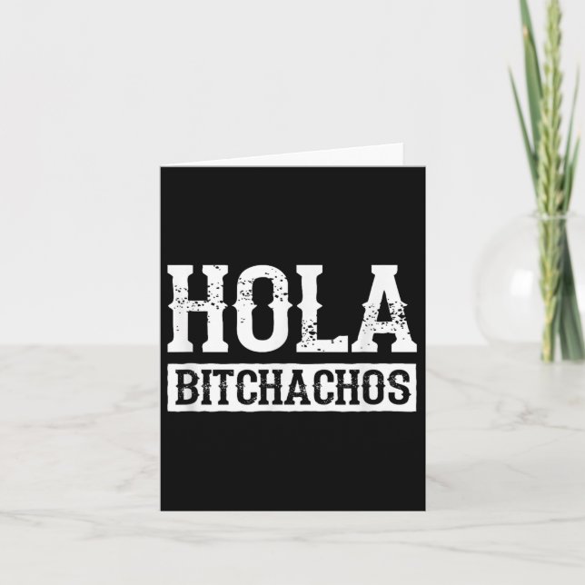 Hola Achos Drinko Squad Fiesta Funny Cinco De Mayo Card (Front)