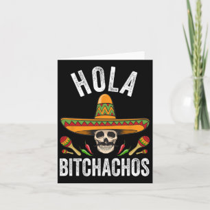 Hola Achos Shirt Funny Mexican Skull Cinco De Mayo Card