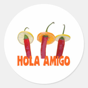 Hola Amigo Classic Round Sticker