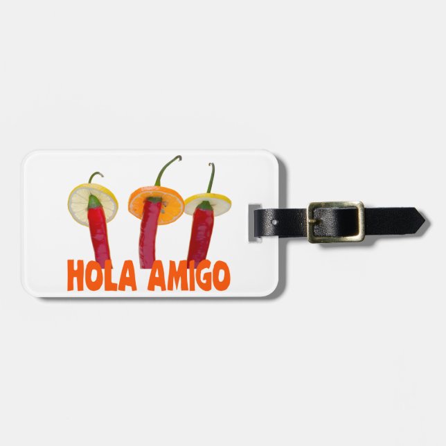 Hola Amigo Luggage Tag (Front Horizontal)