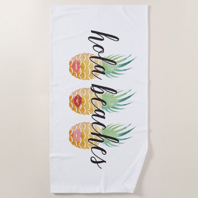Hola Beaches Bachelorette Towel (Front)