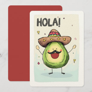 Hola Guac Star- Moustache You to Fiesta! Invitation