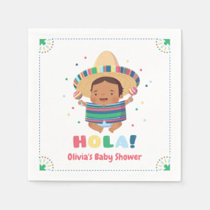 Hola Mexican Boy Fiesta Baby Shower Supplies Napkin