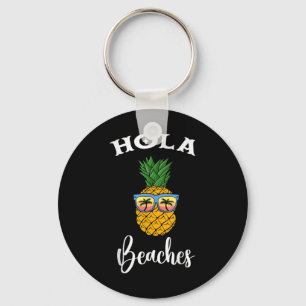 Hola Pineapple Sungl Beaches Girl Volley Ball Key Ring