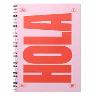 Hola (Sweet Pink Tone) Notebook