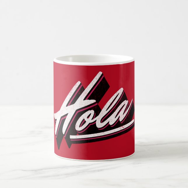 Hola text design coffee mug (Center)