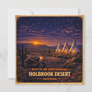 Holbrook Arizona 100 Year Desert Wigwam Night Card