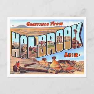Holbrook, Arizona Vintage Big Letters Postcard
