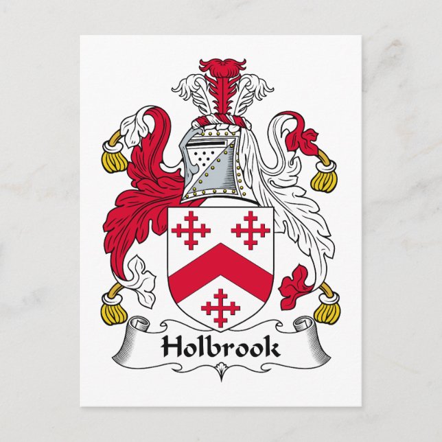 Holbrook Family Crest Postcard (Front)