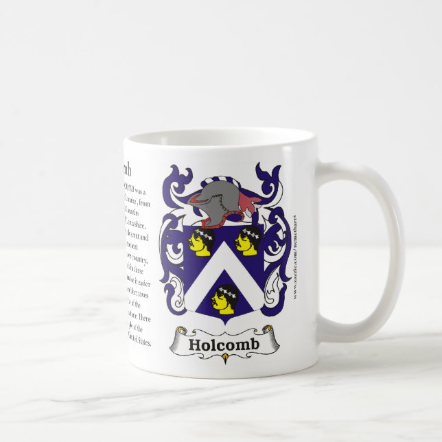 Holcomb, the History, the Meaning and the Crest Coffee Mug (Right)