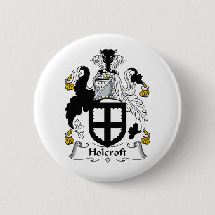 Holcroft Family Crest 6 Cm Round Badge