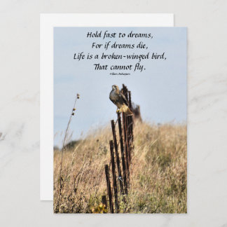 Hold Fast to Dreams Invitation