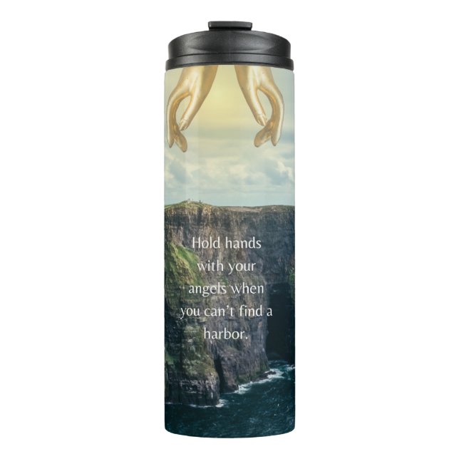 Hold Hands with Your Angels Thermal Tumbler (Front)