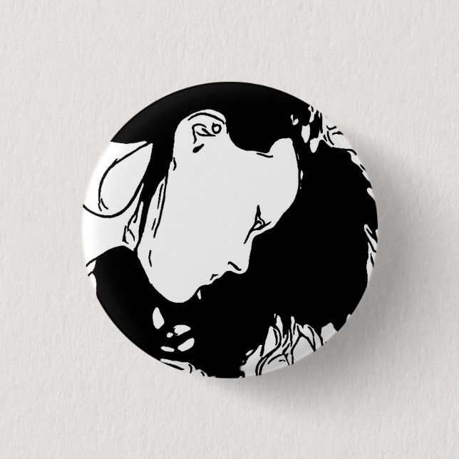 Hold Her Hair Back 3 Cm Round Badge (Front)