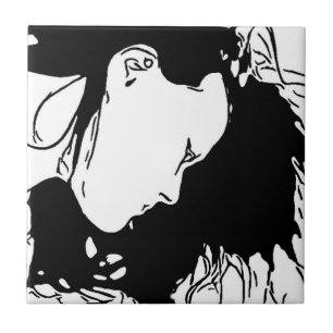 Hold Her Hair Back Ceramic Tile