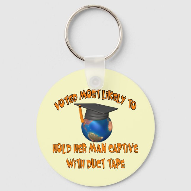 Hold Her Man Captive Key Ring (Front)