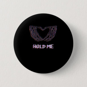 Hold Me Classic - Skeleton Hand Heart 6 Cm Round Badge